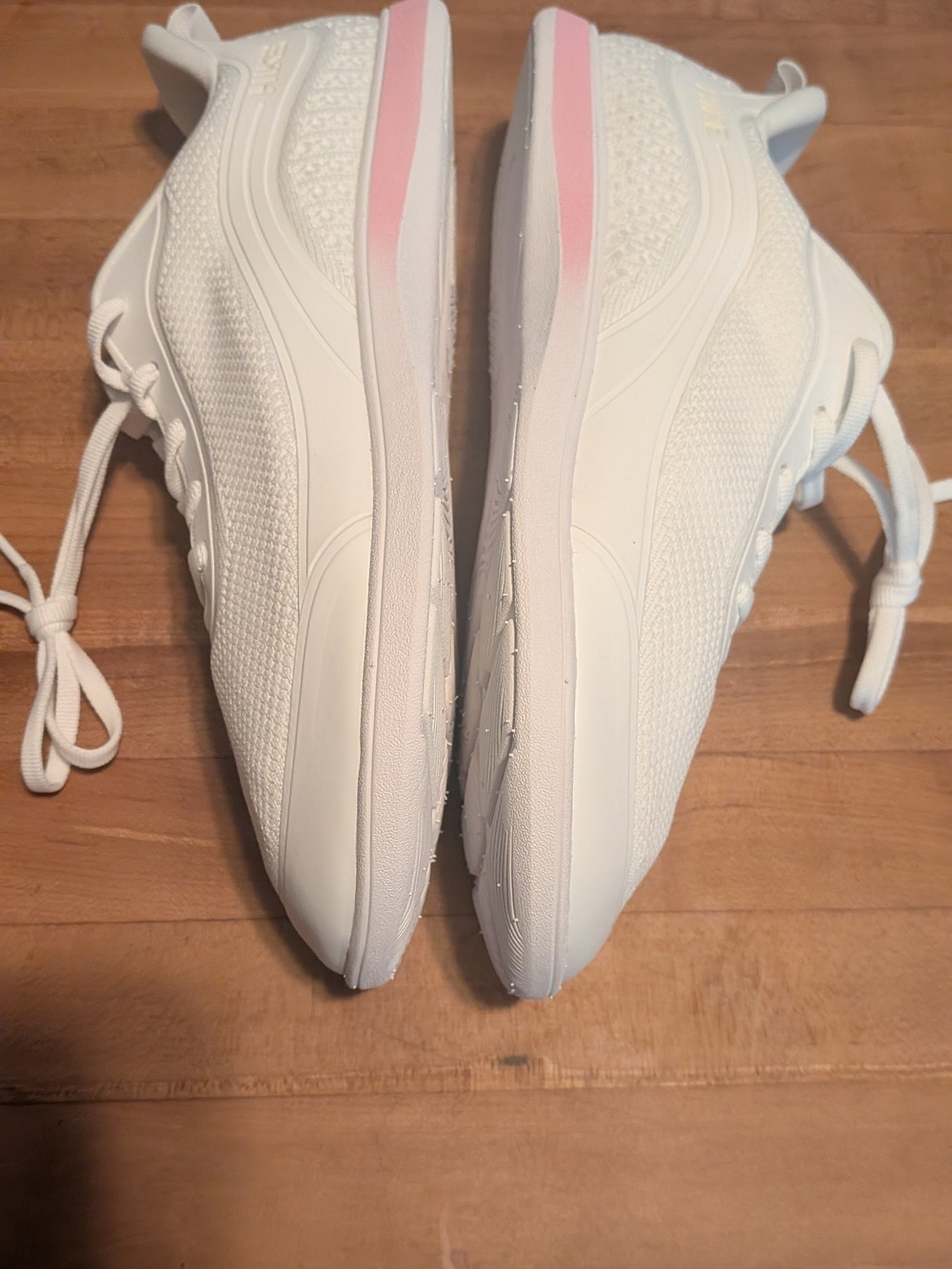 HIKE White & Pink Athletic Walking Sneakers Running Shoes Minimalist Size 10 - Picture 7 of 12